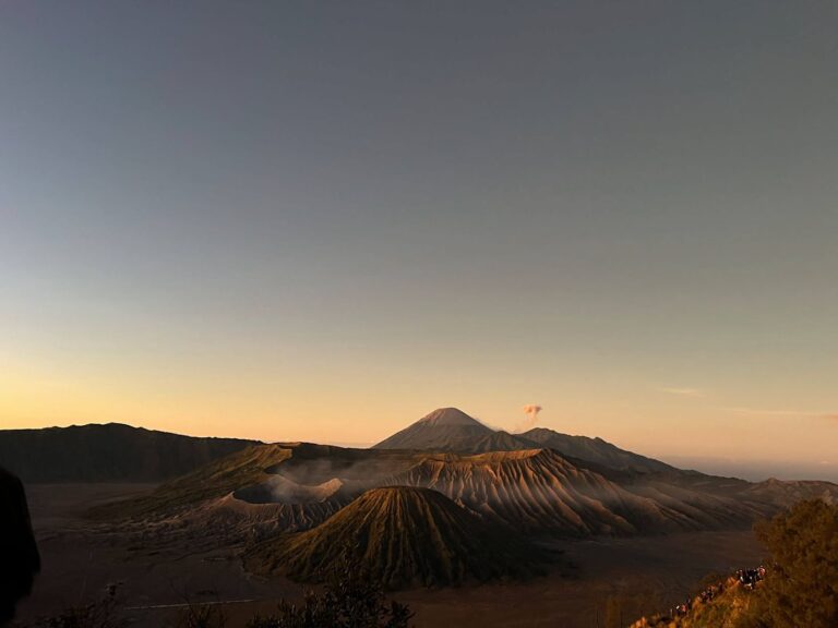 Mount Bromo and Mount Batok in the first light of dawn