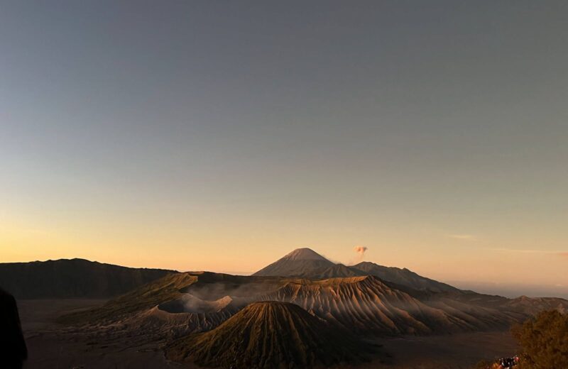 Mount Bromo and Mount Batok in the first light of dawn