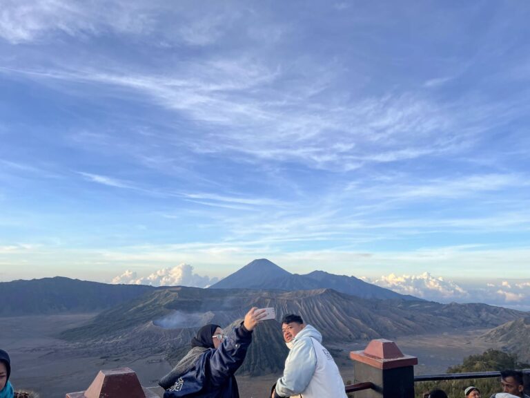 Wide view of the Bromo caldera from the viewpoint
