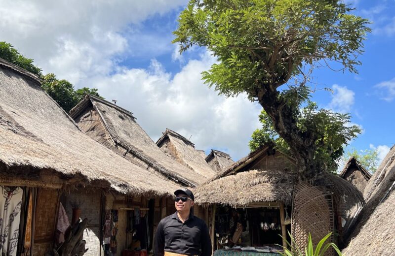A lane between traditional Sasak houses in Lombok